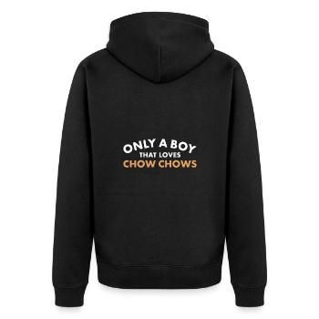 Seulement un garçon qui aime Chow Chow - Veste à capuche bio Premium Unisexe - noir - Dos - Nico (187cm)