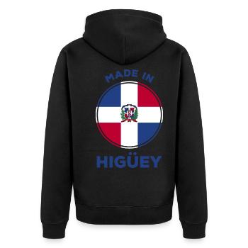 Higuey - Veste à capuche bio Premium Unisexe - noir - Dos - Nico (187cm)