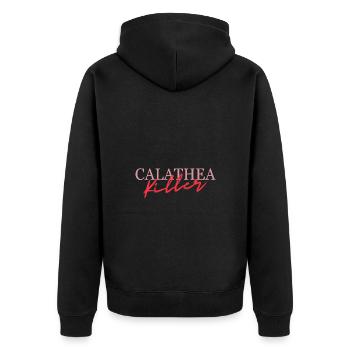 Calathea Killer - Vous savez de quoi nous parlons - Veste à capuche bio Premium Unisexe - noir - Dos - Nico (187cm)