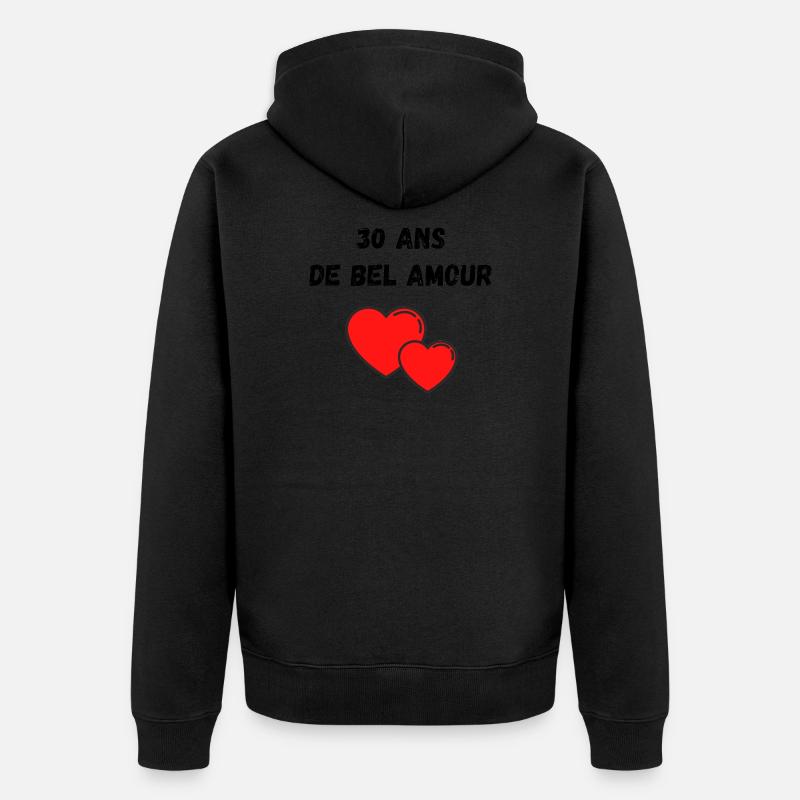 30 ans - Veste à capuche bio Premium Unisexe - noir