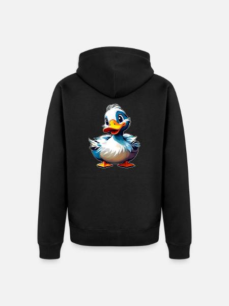 Cute little duck - Unisex Premium Organic Zip Hoodie - black