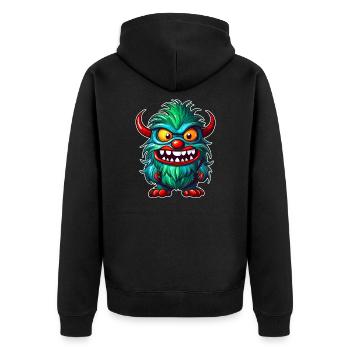 Monstre laid - Veste à capuche bio Premium Unisexe - noir - Dos - Nico (187cm)