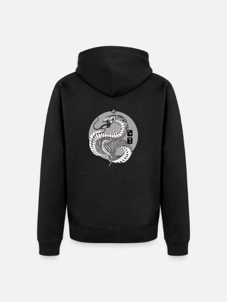 Snake - Unisex Premium Bio Zip Hoodie - Schwarz