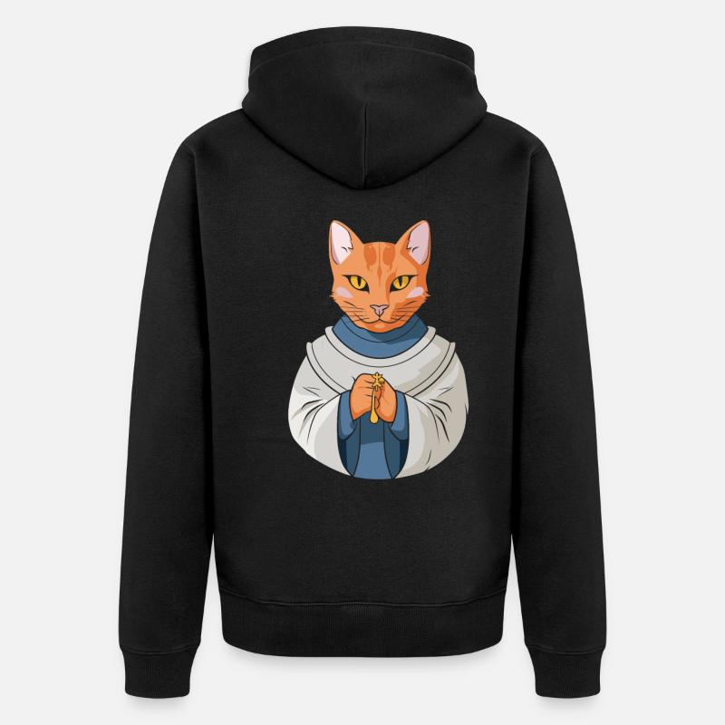 Chat chrétien chrétien - Veste à capuche bio Premium Unisexe - noir