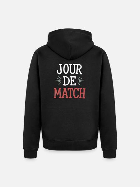 Jour de match - Veste à capuche bio Premium Unisexe - noir