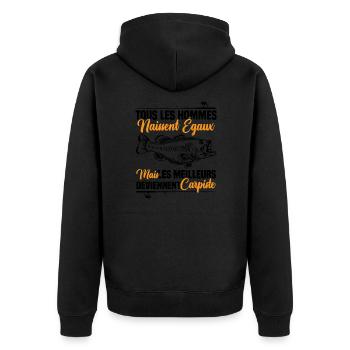 Les meilleurs deviennent carpiste - Veste à capuche bio Premium Unisexe - noir - Dos - Nico (187cm)