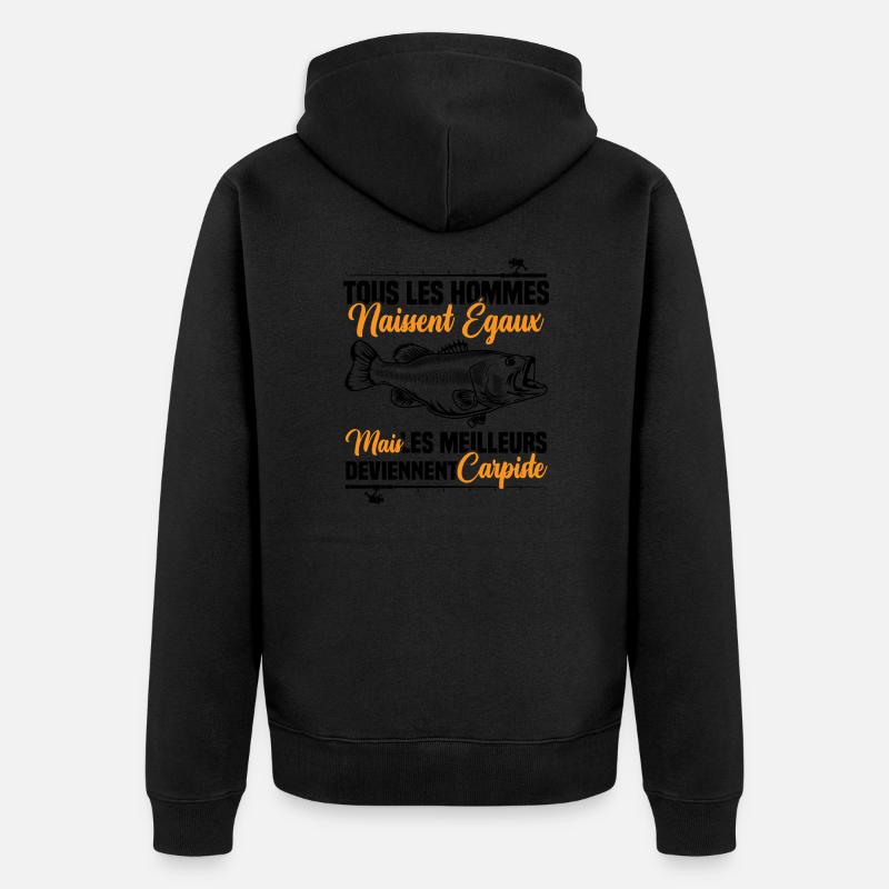 Les meilleurs deviennent carpiste - Veste à capuche bio Premium Unisexe - noir
