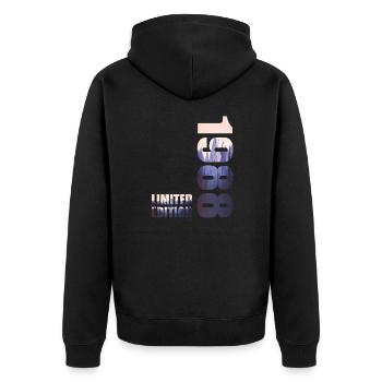 1988. Limited Edition T-Shirt Geburtstags Idee - Unisex Premium Bio Zip Hoodie - Schwarz - Hinten - Nico (187cm)