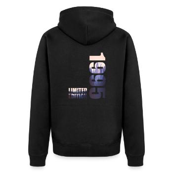 1995. Limited Edition T-Shirt Geburtstags Idee - Unisex Premium Bio Zip Hoodie - Schwarz - Hinten - Nico (187cm)