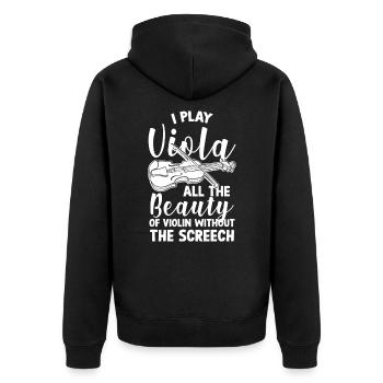 Je joue de l’alto – de l’altiste en disant - Veste à capuche bio Premium Unisexe - noir - Dos - Nico (187cm)