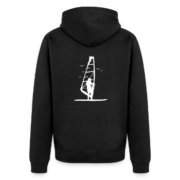 Cadeau Windsurfer - Veste à capuche bio Premium Unisexe - noir - Dos - Nico (187cm)
