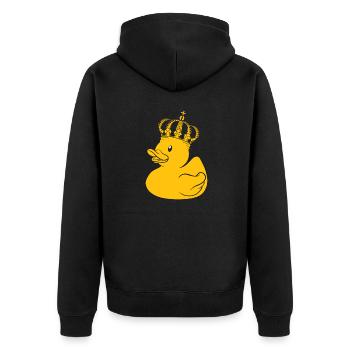Canard en caoutchouc Cadeau Reine King Crown - Veste à capuche bio Premium Unisexe - noir - Dos - Nico (187cm)