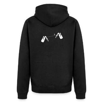 Slackline Gift Montagnes - Veste à capuche bio Premium Unisexe - noir - Dos - Nico (187cm)