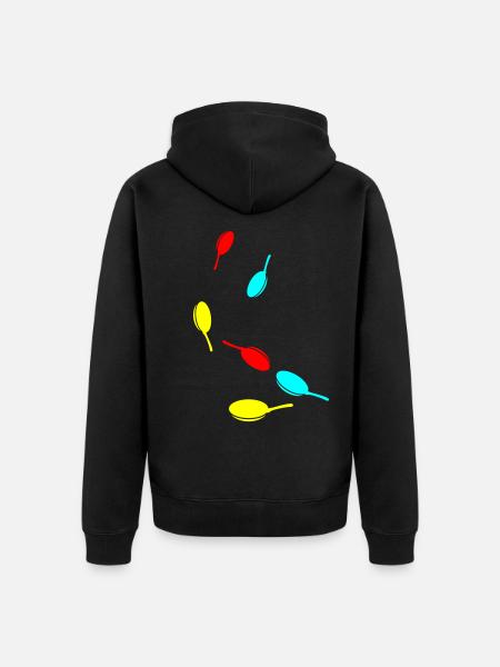 Pan Icon - Unisex Premium Organic Zip Hoodie - black