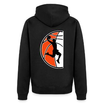 Joueur de basket-ball - Veste à capuche bio Premium Unisexe - noir - Dos - Nico (187cm)