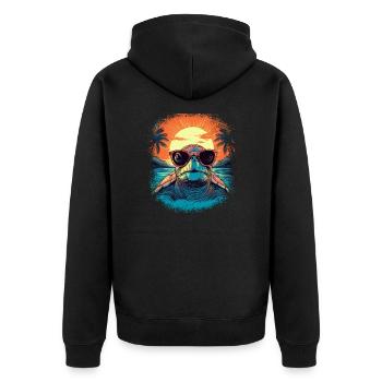 quote present idea gift fun birthday present idea - Unisex Premium Bio Zip Hoodie - Schwarz - Hinten - Nico (187cm)