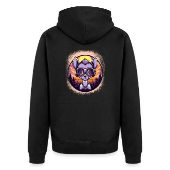 Bébé Panda Dictons Citation Assortiment - Veste à capuche bio Premium Unisexe - noir - Dos - Nico (187cm)