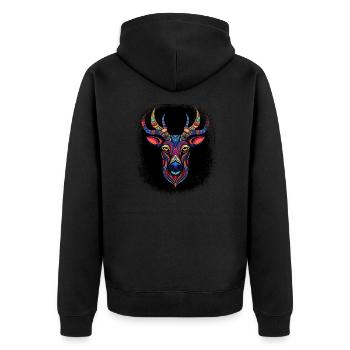 christmas gift women quote christmas gift men - Unisex Premium Bio Zip Hoodie - Schwarz - Hinten - Nico (187cm)
