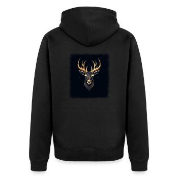 joke panda present panda bear gift idea - Unisex Premium Bio Zip Hoodie - Schwarz - Hinten - Nico (187cm)