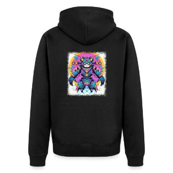 birthday present idea present bday joke gift idea - Unisex Premium Bio Zip Hoodie - Schwarz - Hinten - Nico (187cm)