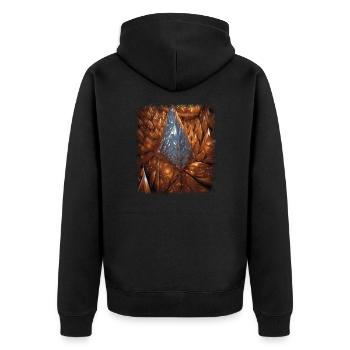 cocoa chocolate lover chocolate lab statement - Unisex Premium Bio Zip Hoodie - Schwarz - Hinten - Nico (187cm)