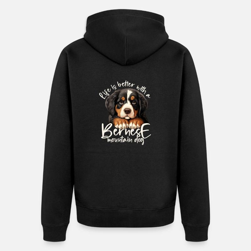 Bouvier bernois - Veste à capuche bio Premium Unisexe - noir