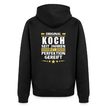 Chef mûri à la perfection - Veste à capuche bio Premium Unisexe - noir - Dos - Nico (187cm)