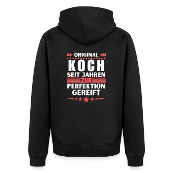 Chef mûri à la perfection - Veste à capuche bio Premium Unisexe - noir - Dos - Nico (187cm)