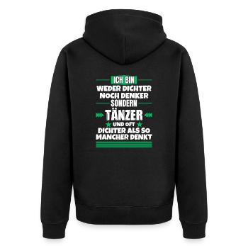 Ni poètes, ni penseurs, mais danseurs - Veste à capuche bio Premium Unisexe - noir - Dos - Nico (187cm)