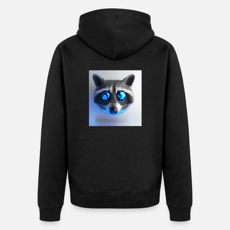 Raton laveur collectionneur de saphir - Veste à capuche bio Premium Unisexe - noir