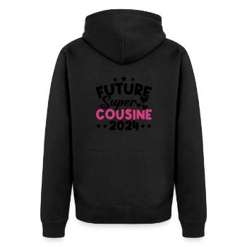 Future super cousine 2024 - Veste à capuche bio Premium Unisexe - noir - Dos - Nico (187cm)