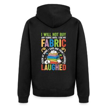Drôle de couture et de courtepointe T-Shirt Quilter - Veste à capuche bio Premium Unisexe - noir - Dos - Nico (187cm)