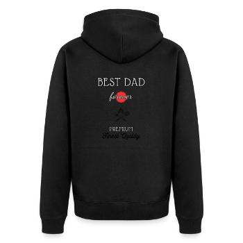 Best Dad Forever BBQ - Unisex Premium Organic Zip Hoodie - black - Back - Nico (187cm)