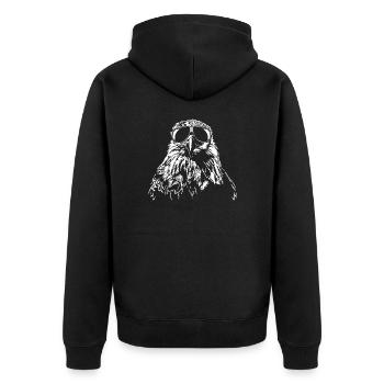 Portrait d’aigle à tête blanche Le cadeau d’aigle de Wilsign - Veste à capuche bio Premium Unisexe - noir - Dos - Nico (187cm)