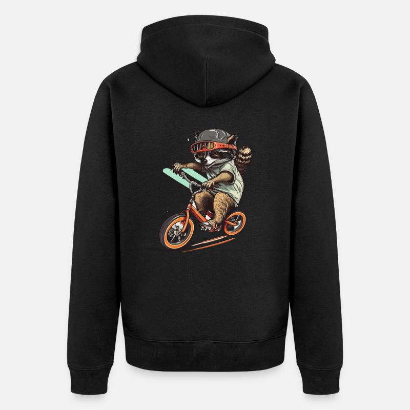 BMX raton laveur - Veste à capuche bio Premium Unisexe - noir