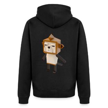 Singe polygonal - Veste à capuche bio Premium Unisexe - noir - Dos - Nico (187cm)