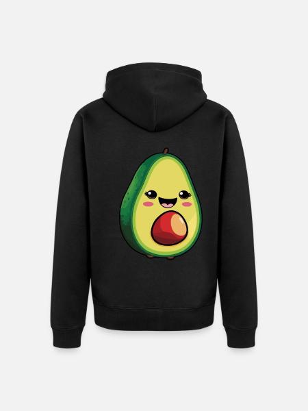 Avokado Comic - Unisex Premium Bio Zip Hoodie - Schwarz
