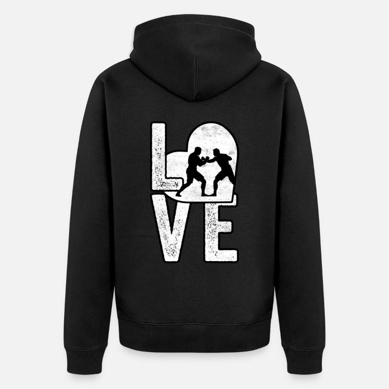 L’amour de la lutte - Veste à capuche bio Premium Unisexe - noir