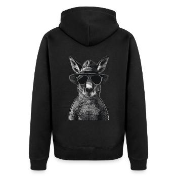 Kangourou - Veste à capuche bio Premium Unisexe - noir - Dos - Nico (187cm)