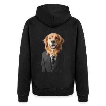 Chien - Veste à capuche bio Premium Unisexe - noir - Dos - Nico (187cm)
