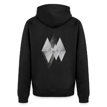 Montagnes - Veste à capuche bio Premium Unisexe - noir - Dos - Nico (187cm)