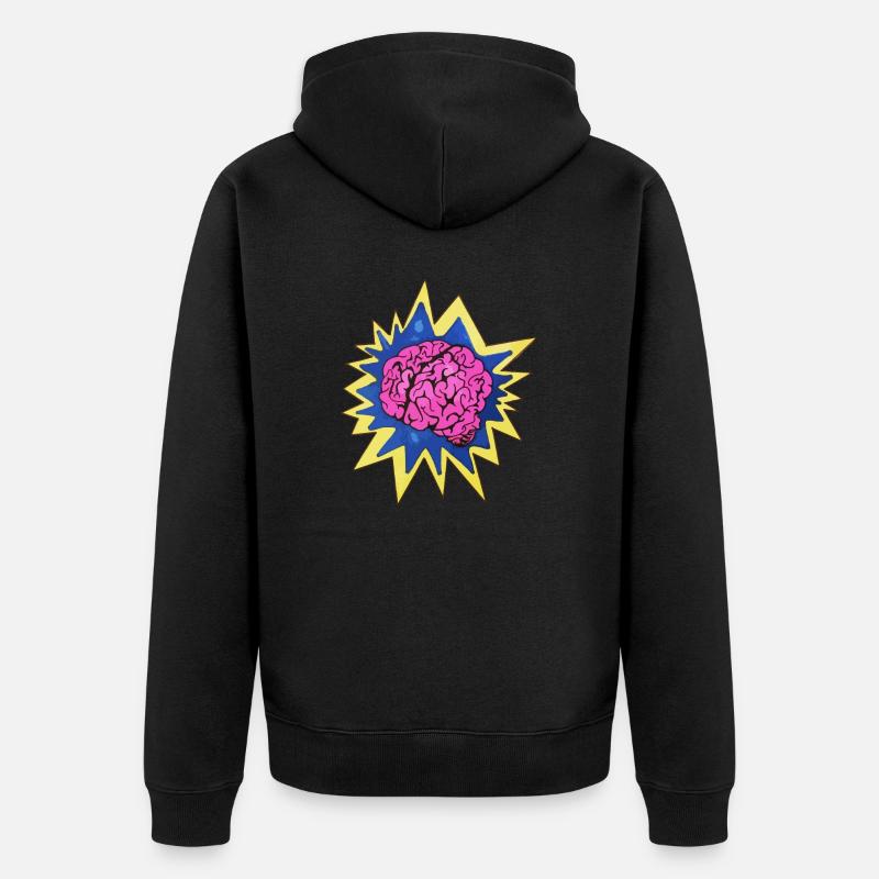 Brainwashed - Unisex Premium Bio Zip Hoodie - Schwarz