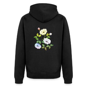 Fleur - Veste à capuche bio Premium Unisexe - noir - Dos - Nico (187cm)
