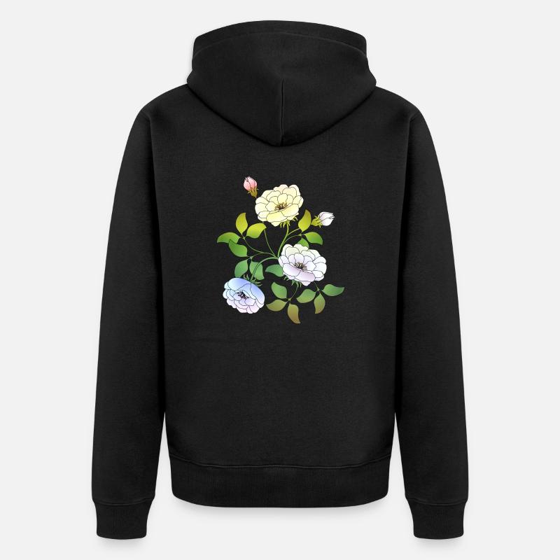 Fleur - Veste à capuche bio Premium Unisexe - noir