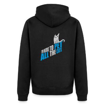 Animaux de compagnie tous les chats - Veste à capuche bio Premium Unisexe - noir - Dos - Nico (187cm)
