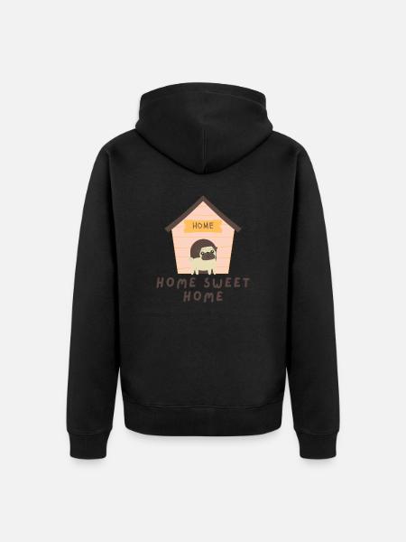 Home Sweet Home - Unisex Premium Bio Zip Hoodie - Schwarz