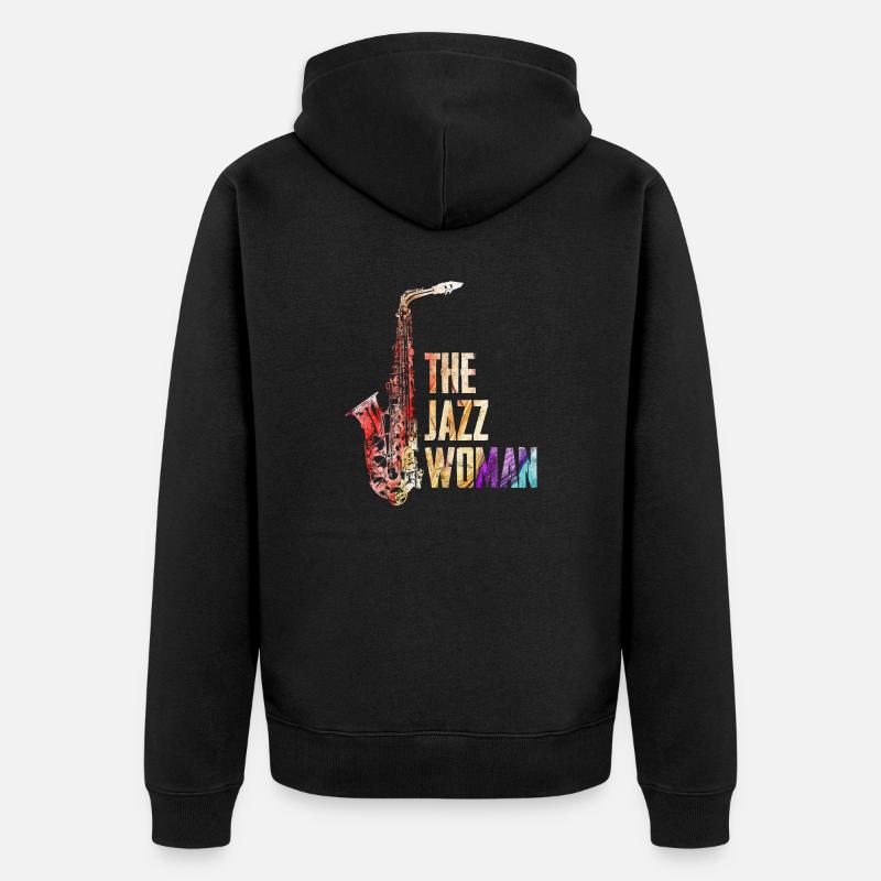 Femme de jazz - Veste à capuche bio Premium Unisexe - noir