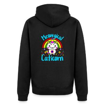 Licorne de chat Caticorn - Veste à capuche bio Premium Unisexe - noir - Dos - Nico (187cm)
