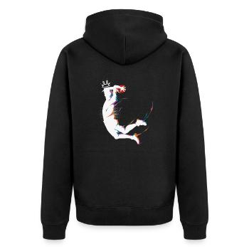 Dunk ? - Veste à capuche bio Premium Unisexe - noir - Dos - Nico (187cm)
