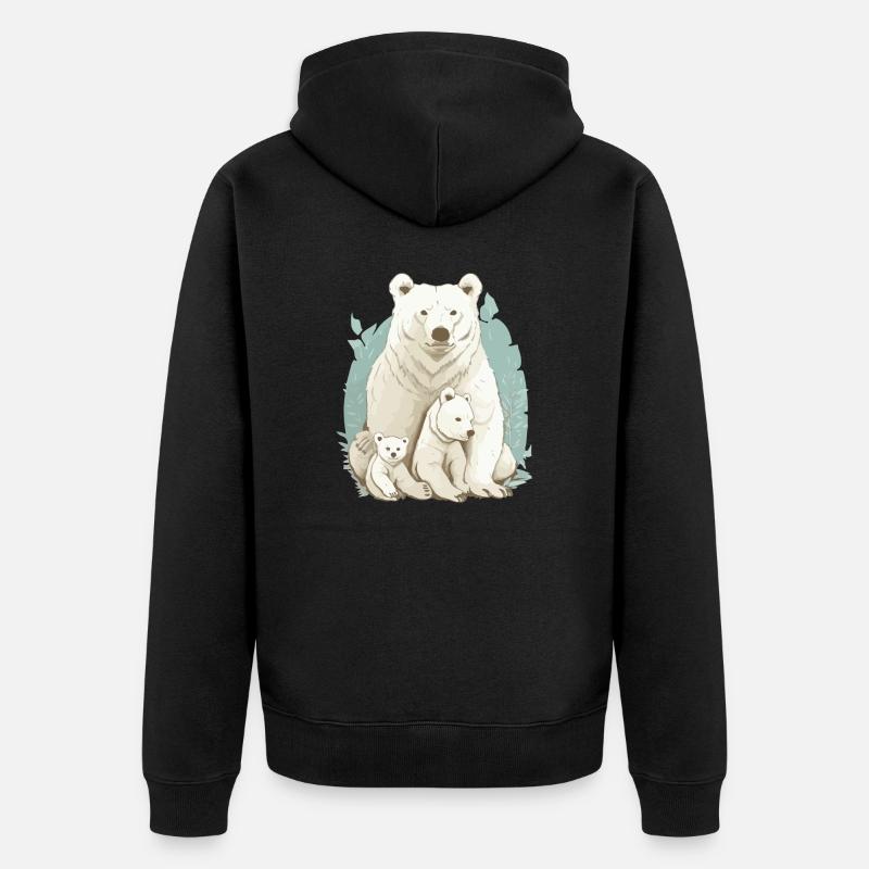 Maman ours - Veste à capuche bio Premium Unisexe - noir
